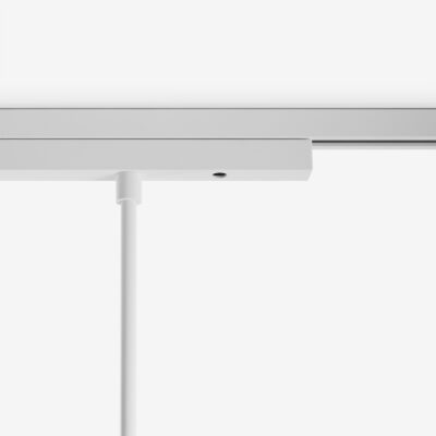 sliding track para divisória de ambientes em branco – sistema deslizante Facet para interiores modernos e luminosos