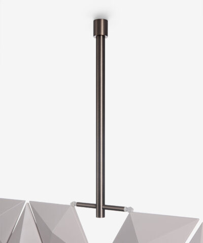 Anodized bronze suspension for Facet hanging room divider, 30 cm aluminum ceiling attachment