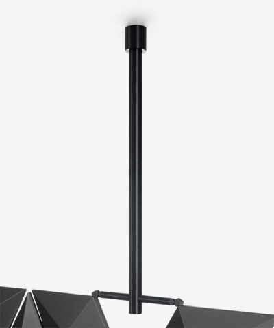 Anodized black suspension for Facet hanging room divider, 30 cm aluminum ceiling attachment