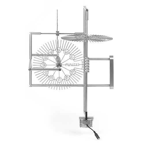 Clock Delay sculptural mechanical clock by Bloomming with exposed gears and structural frame.