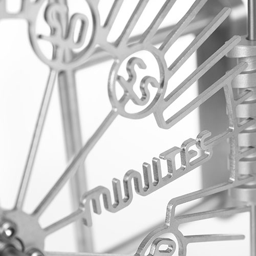 Detail of the mechanical structure and gears of Clock Delay by Bloomming.